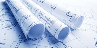 Construction model and blueprints for cost estimation course.